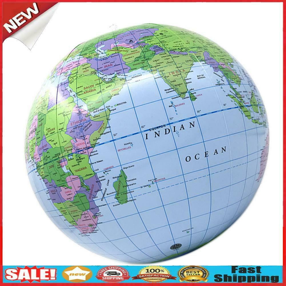 30cm Inflatable Globe World Earth Ocean Map Ball Geography Learning Toys @