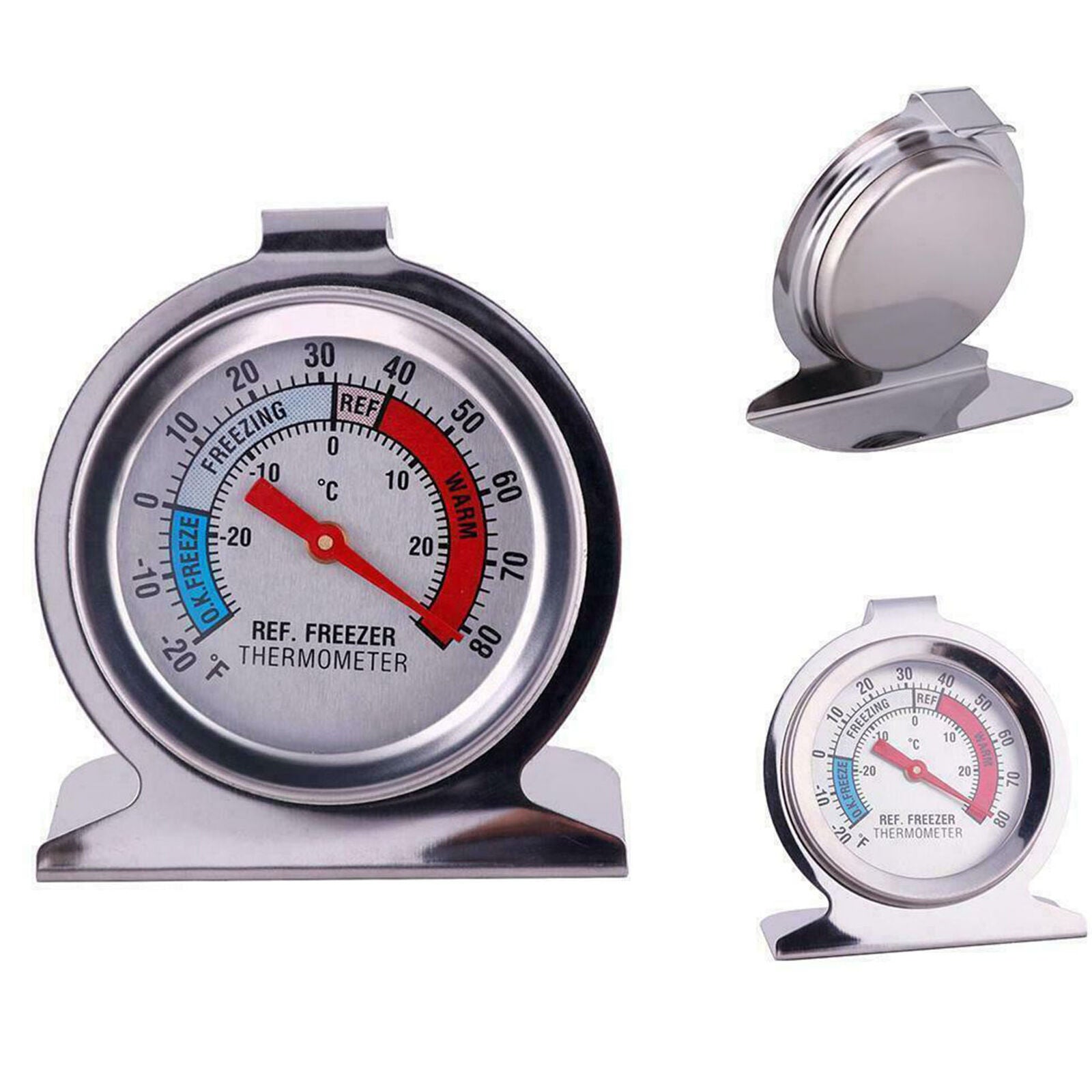 Stainless Steel Temp Refrigerator Freezer Dial Type Stainless Thermometer USA
