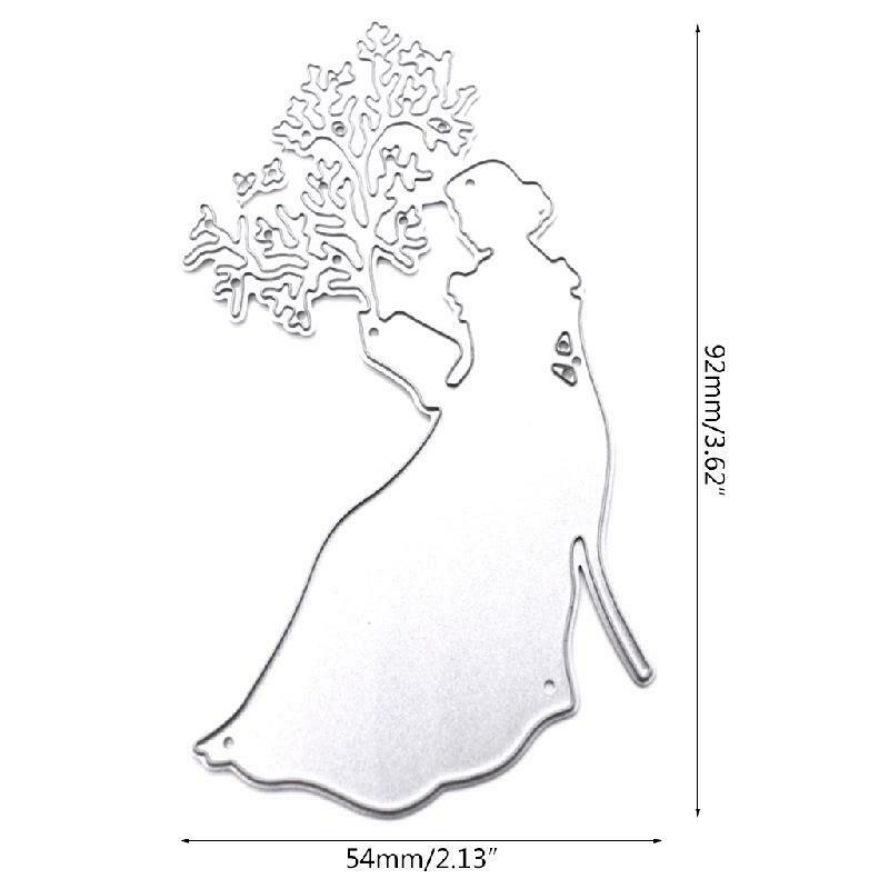 Reading Girl Metal Cutting Dies Stencil Scrapbooking DIY Album Stamp Paper