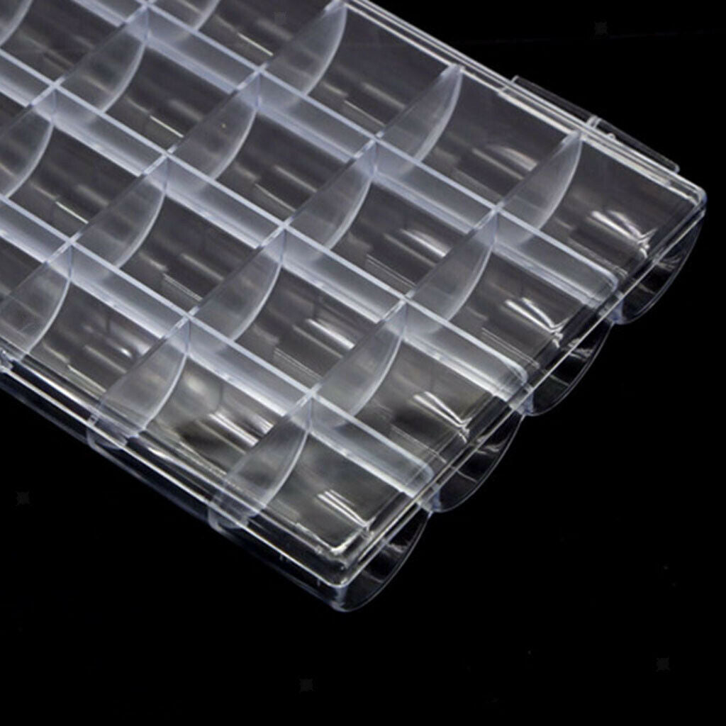 2 Pieces Empty Acrylic Case Holder Box for Earrings Nail Art Beads Glitters