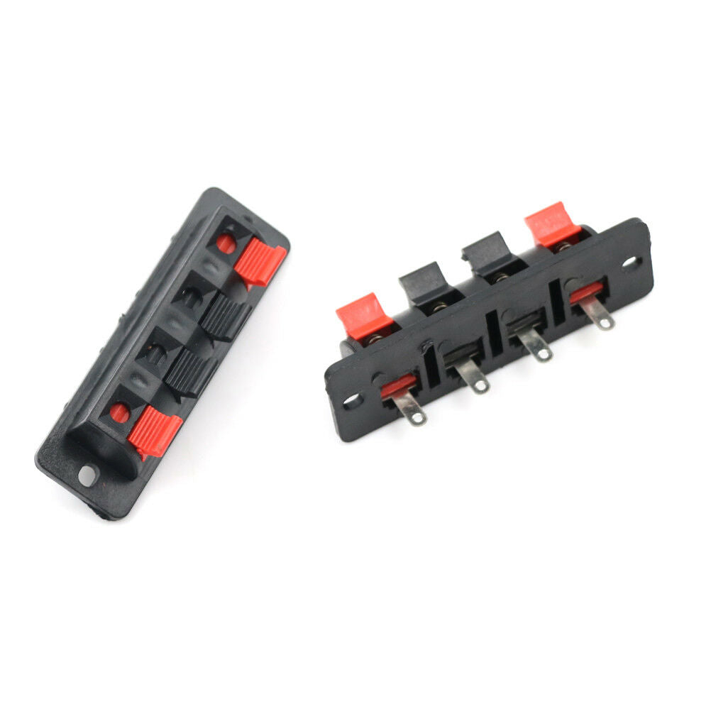 5Pcs Single Row 4 Pin 4 Position Speaker Terminal Board Connectors AdaI xJSJCA