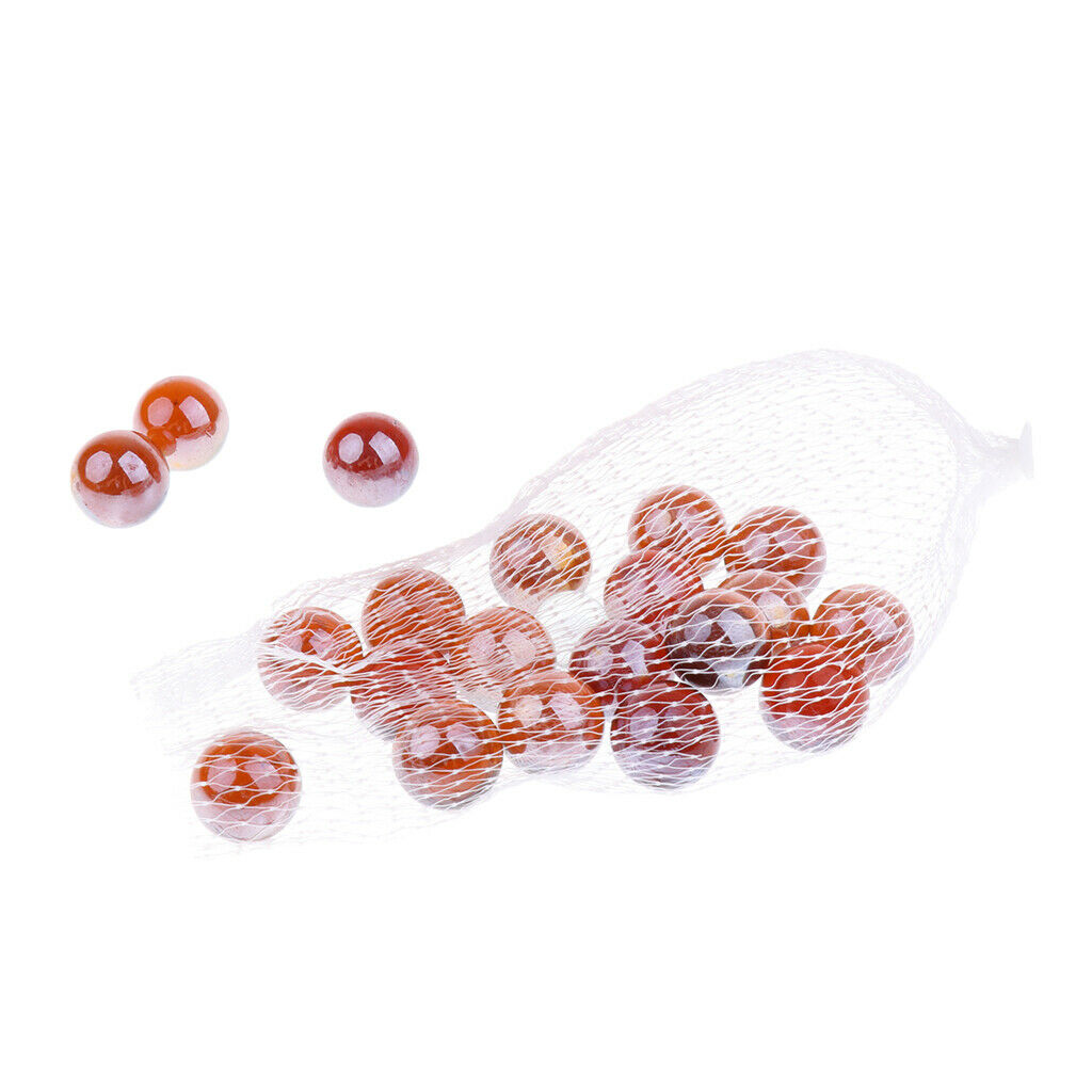 Pack of 20 16mm Different Glass Marbles. Traditional Game of Champagne