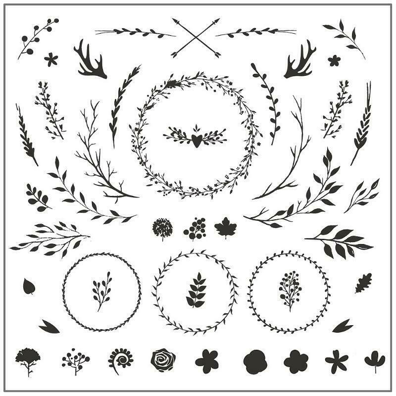 Garland Leaves Flower DIY Silicone Clear Stamp Seal Scrapbook Embossing Album