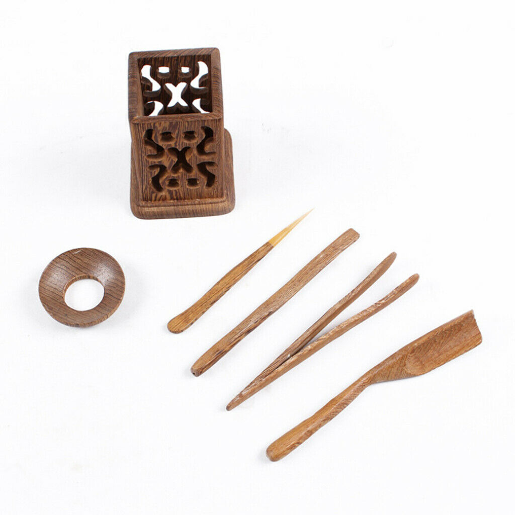 6 Pieces Wooden Tea Utensils Chinese Gongfu Tea Sets Tea Ceremony Tools #3