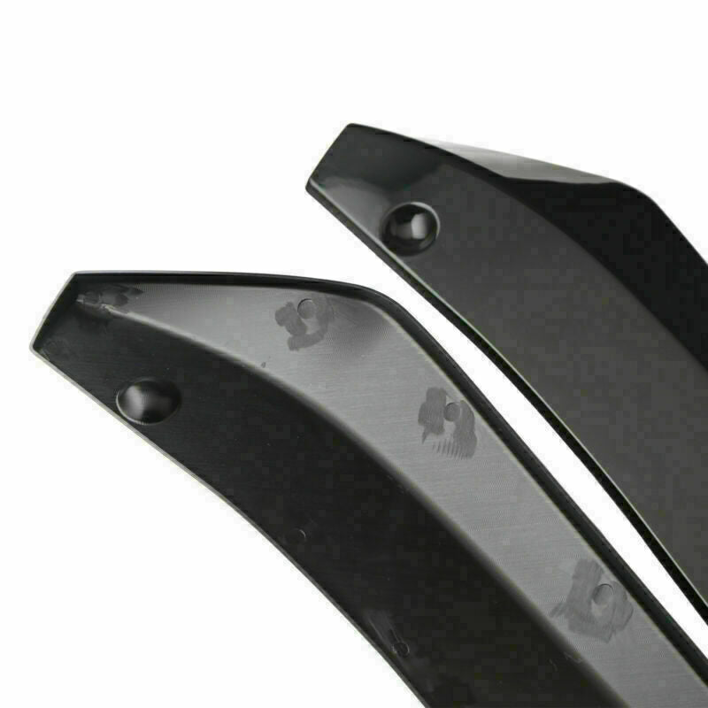 2x Car Auto Rear Bumper Lip Diffuser Splitter Canard Protector Top Gloss BLK CN