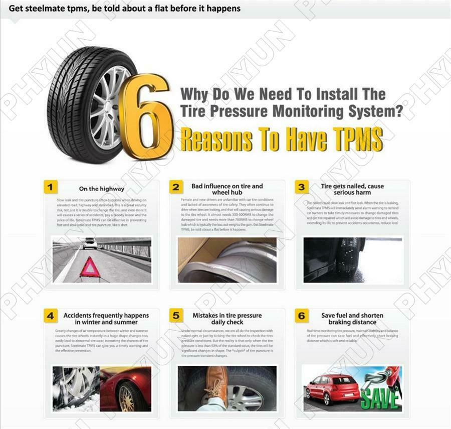 USB TPMS For Android Car Navigation DVD Player Tire Pressure Monitoring System