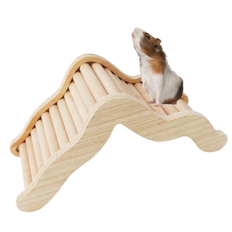 Hamster Climbing Ladder Wooden Wavy Bridge for Sugar Glider Squirrel Chipmunk