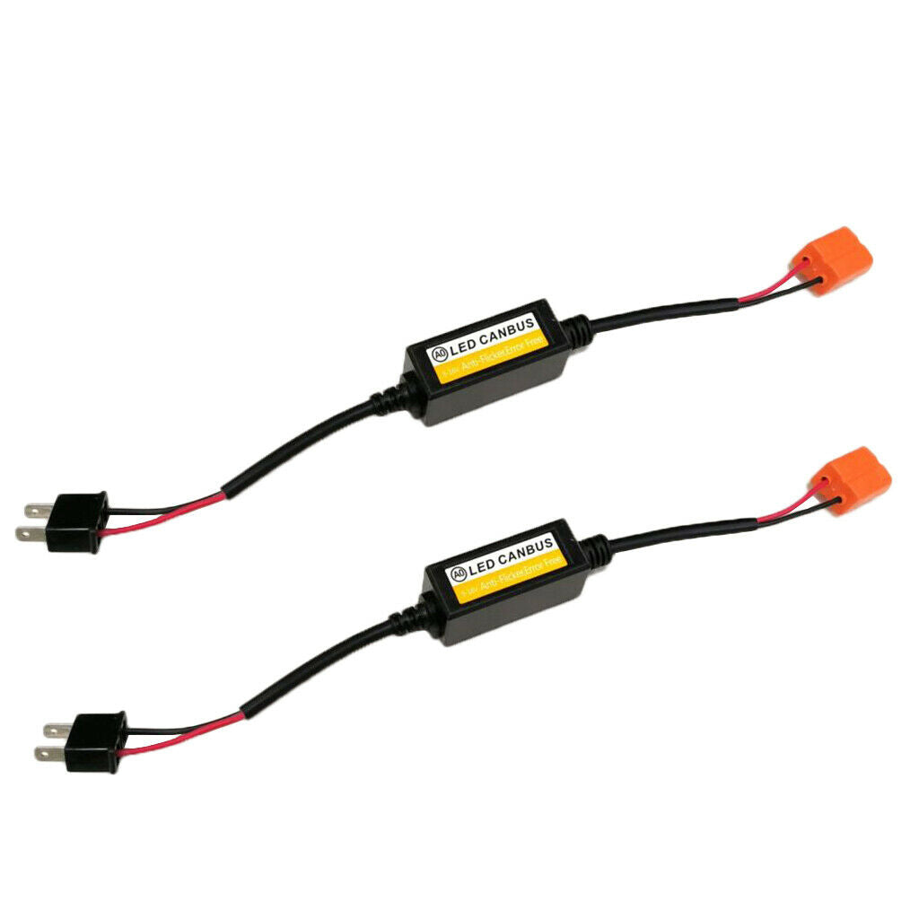 2X H7 Headlight Canbus Error Free Anti Flicker Resistor Canceller Decoder