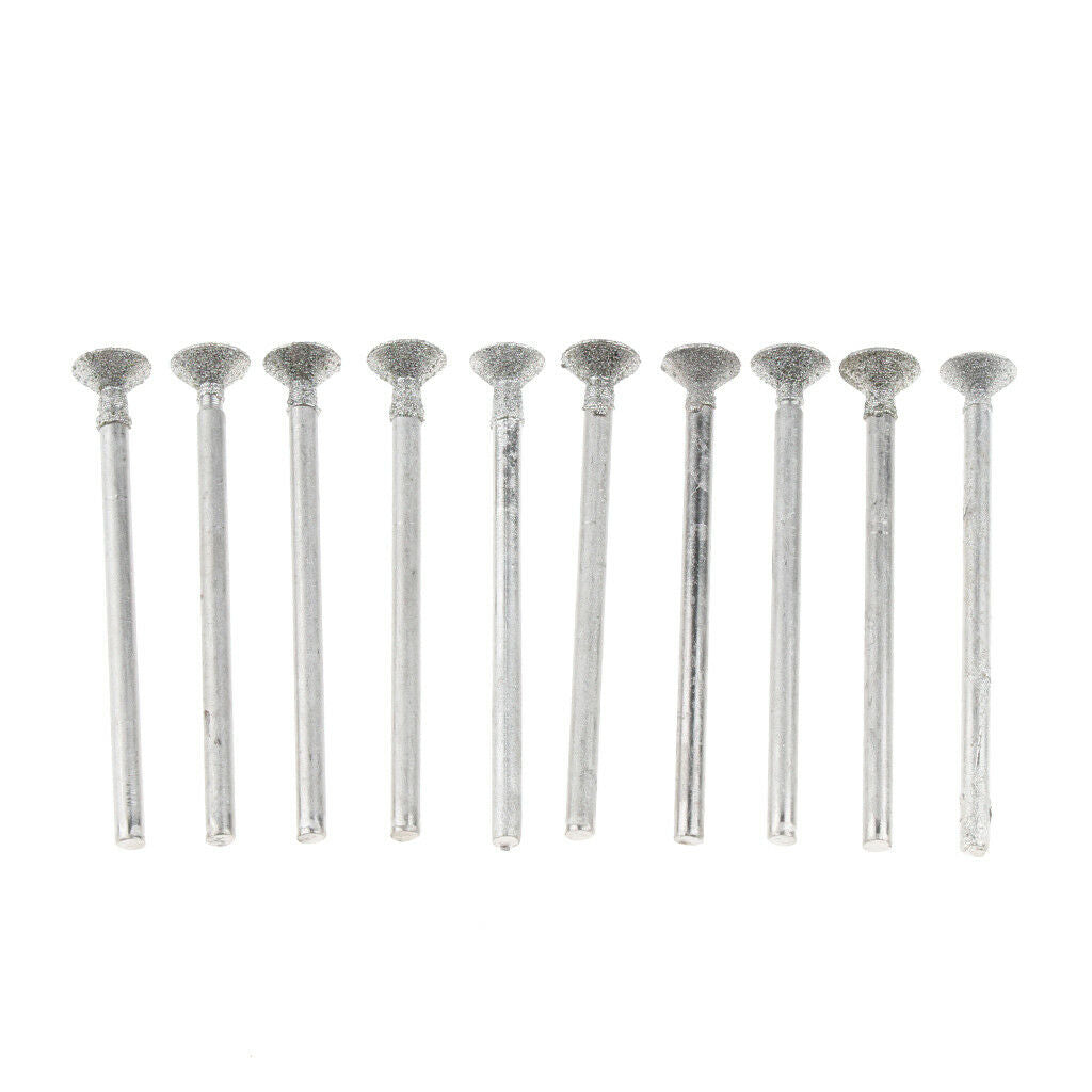 10 Pcs Φ6mm Thin Disc Type Professional Diamond Engraving Burrs Bits