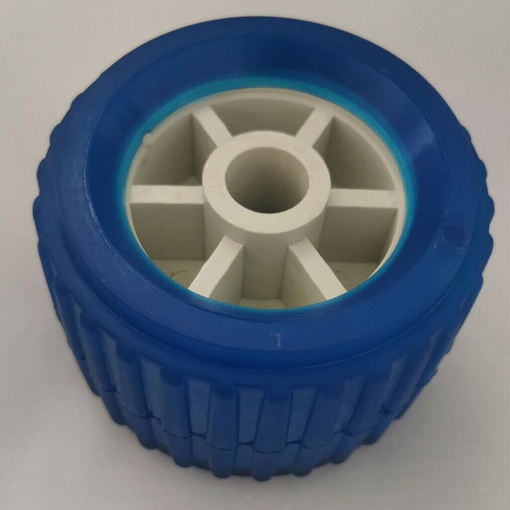 4 Pieces Boat Trailer Roller Ribbed Wobble Roller Plastic Kit 110x75x19mm