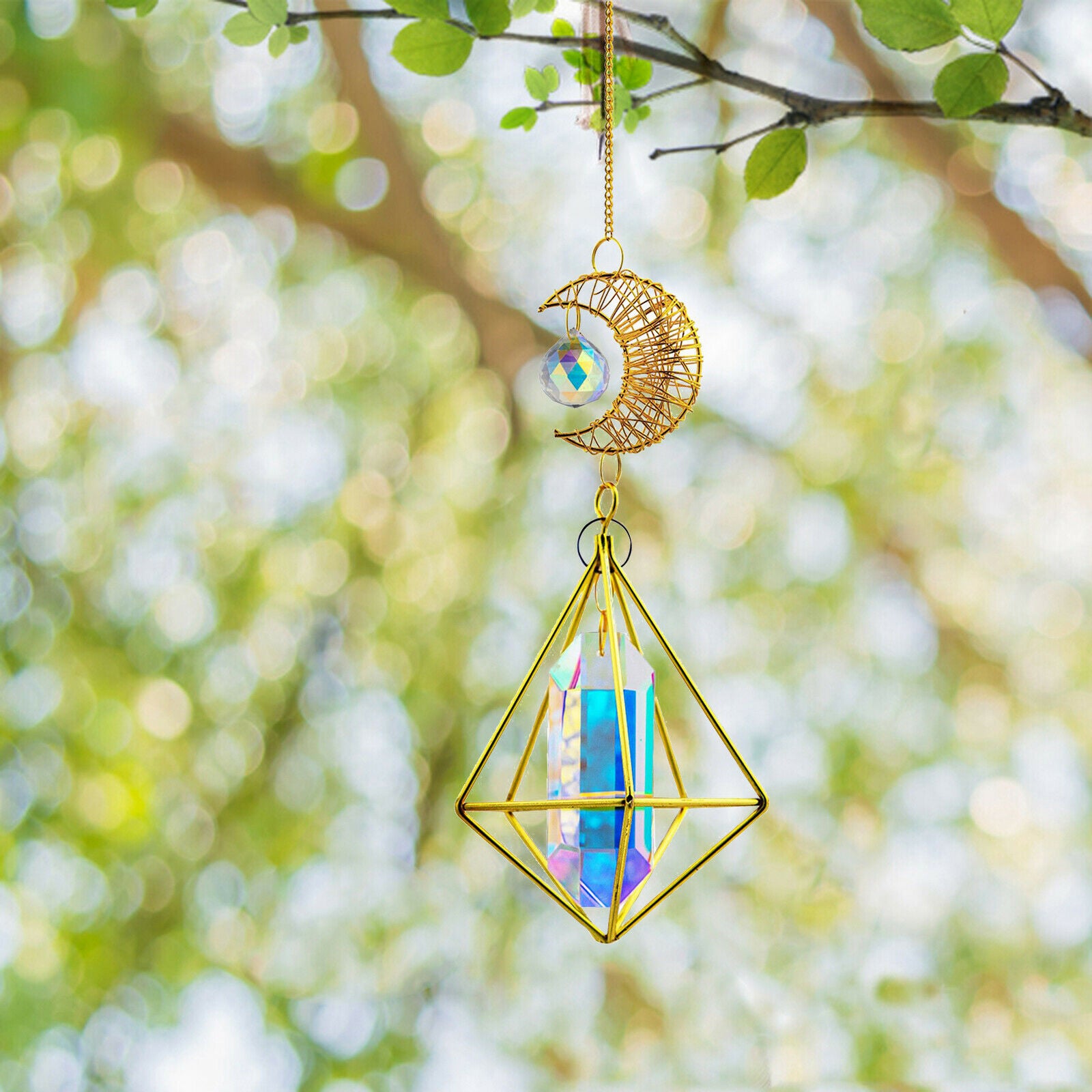 Crystal Suncatcher Prism Ball Garden Window Hanging Decor Rainbow Maker