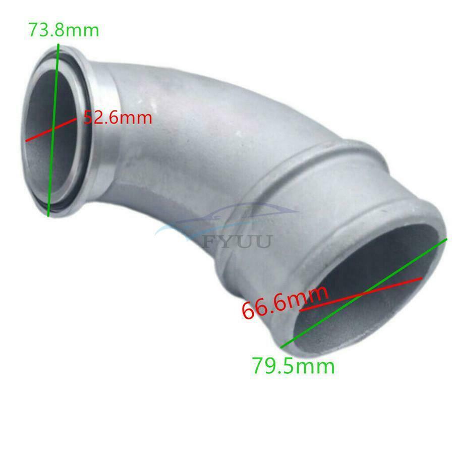 Aluminum 90Â° Air Intake Elbow Pipe & Clamp Set for Cummins Holset HX35 HX40 6BTA