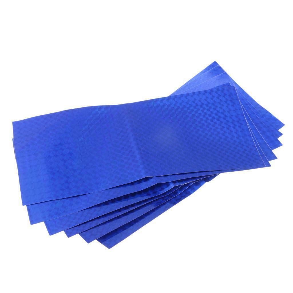6pcs Fishing Lure Tape Holographic Adhesive Film Flash Tape Blue