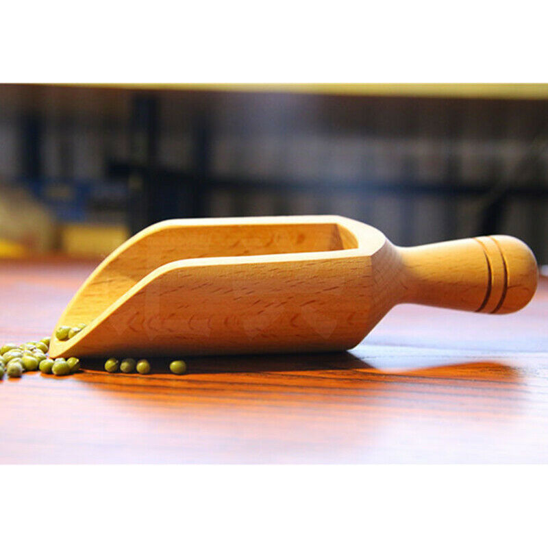 Mini Wooden Scoops Bath Salt Spoon Candy Flour Spoon Scoops Kitchen Utens.l8