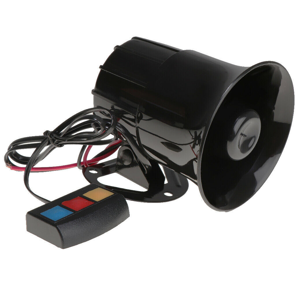 12V 30W 110dB Warning Alarm Loud Siren Horn for Car 3 Sounds Tone PA System