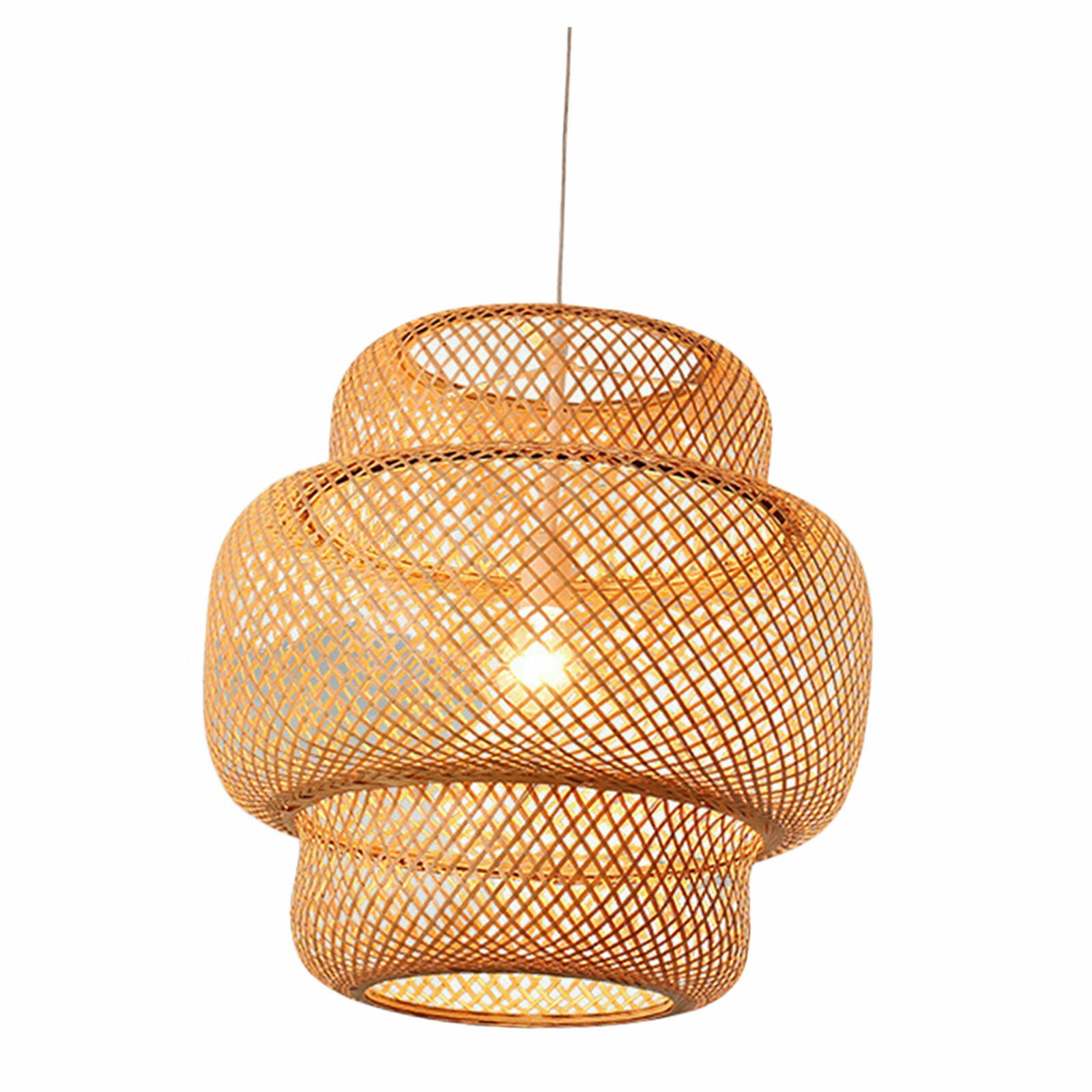 Handmade Pendant Lighting Rattan Light, Weaving Natural Bamboo Ceiling Novelty