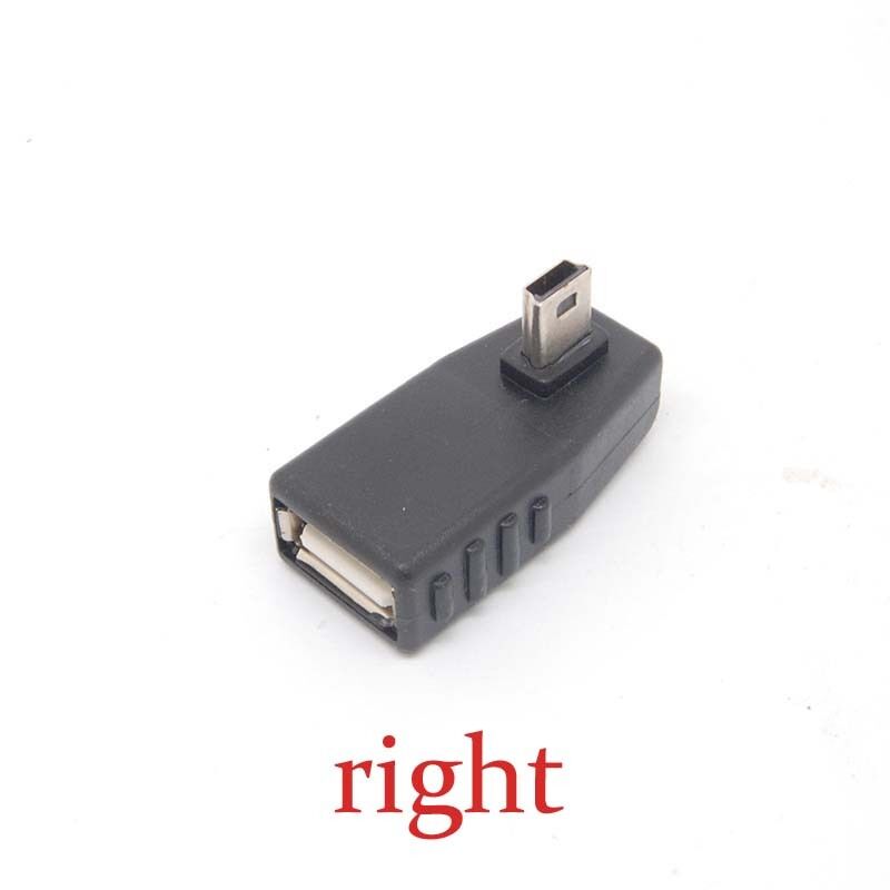 90 Degree right angle A Female to 5-pin B Male Mini USB OTG Host adapter USB2.0