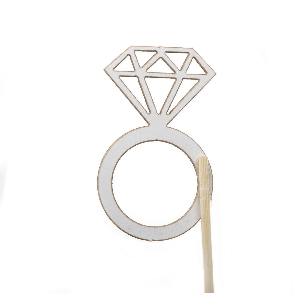 10X Diamond Ring Cupcake Toppers Engagement Wedding Party Table Decoration.l8