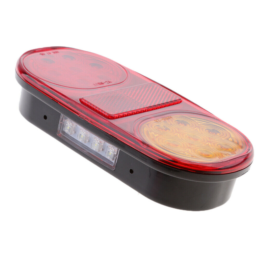 2pcs Truck Trailer Waterproof Tail Light Integrated Lamp Brake/Turn/Stop