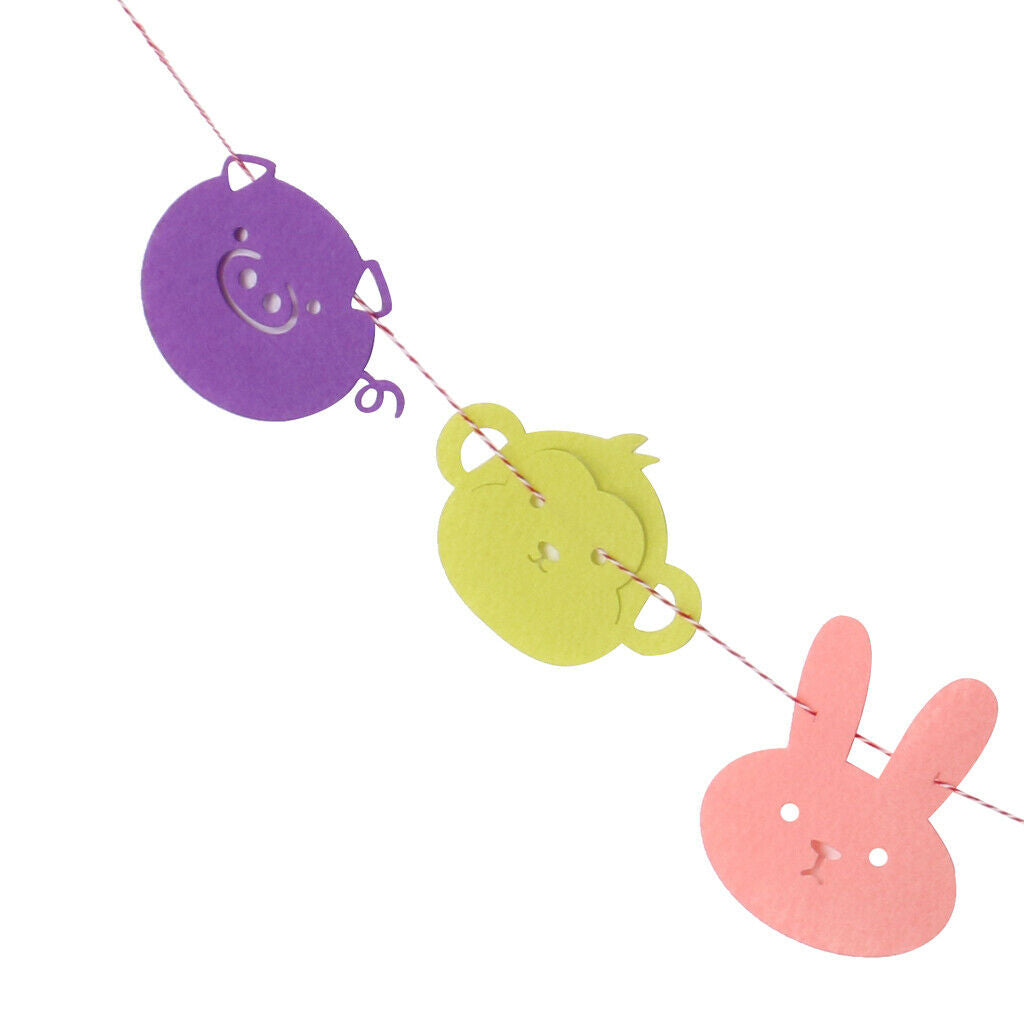 Lovely Animal Banner Kids Birthday Baby Shower Party Hanging Decoration