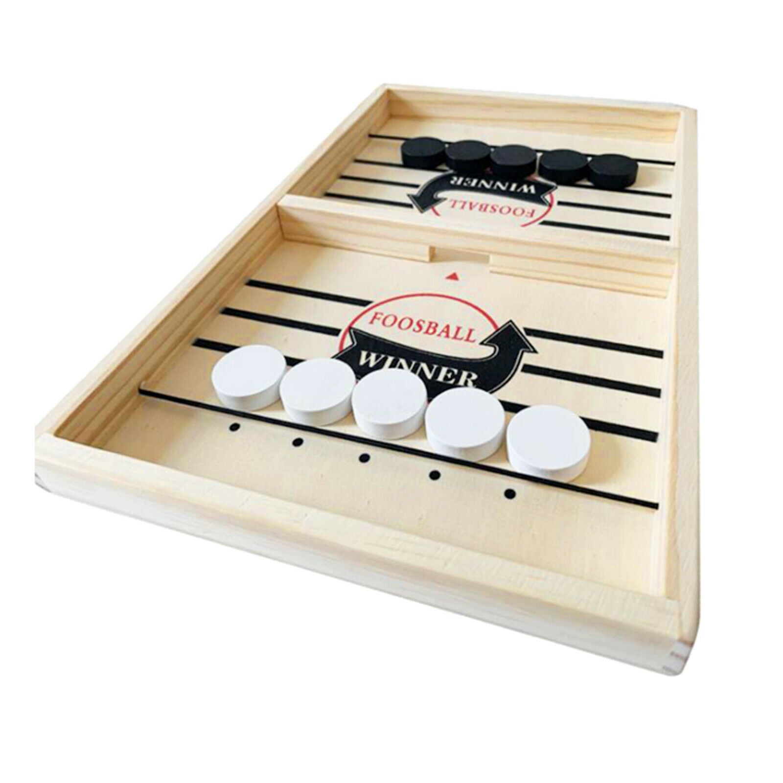 Wooden Sling Puck Game Tabletop Sling-shot Foosball Winner Hockey Board Big New