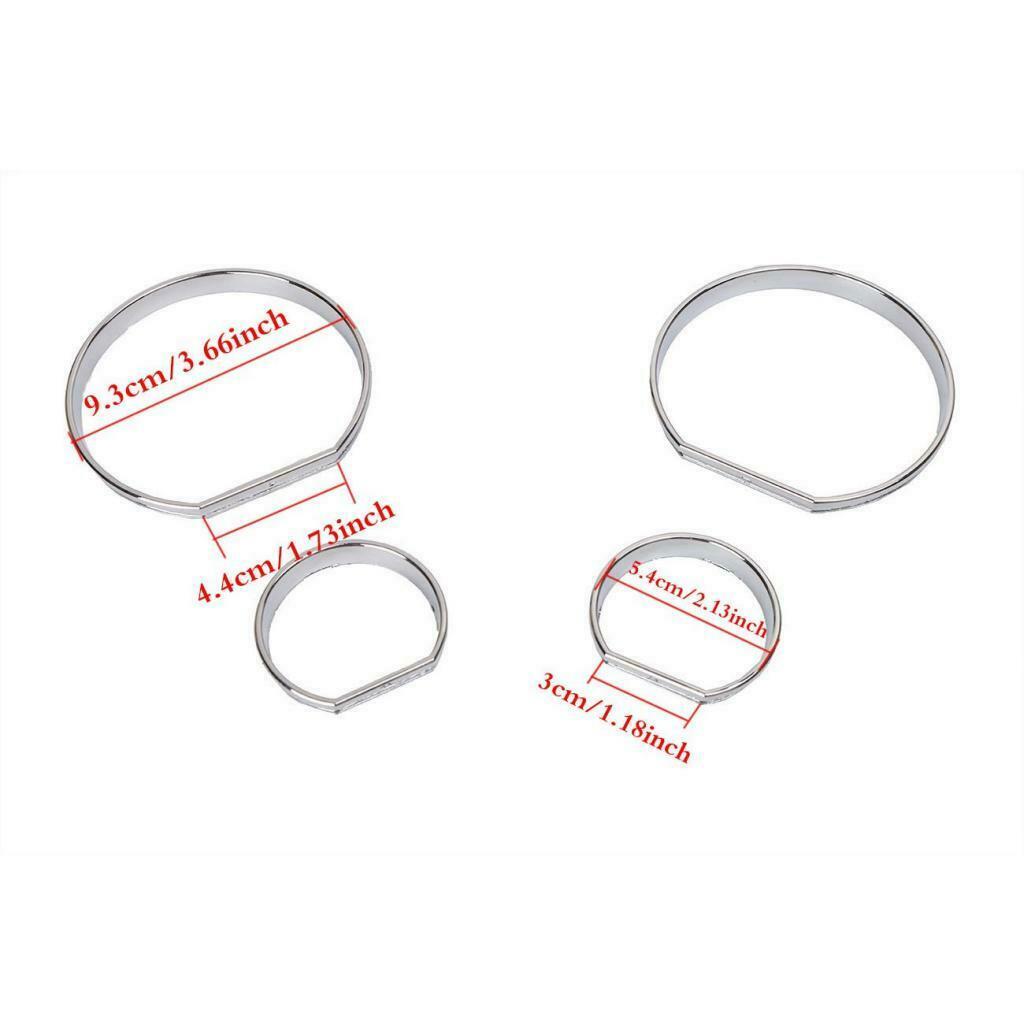 Chrome Gauge Dash Dial Rings Bezel Trim Speedometer AC Tech For BMW E46 M3 00-06