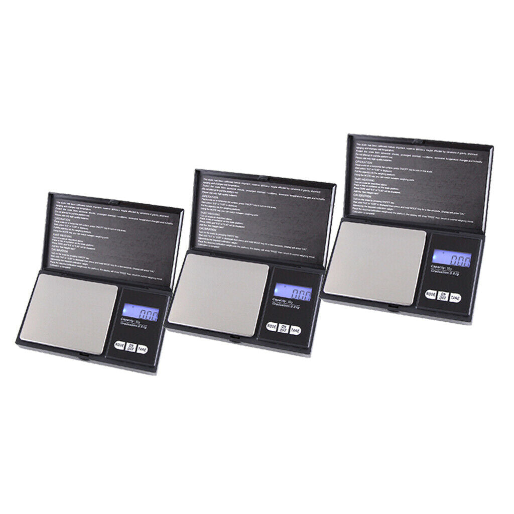 3x LCD Digital Scale 50gx0.01g Pocket Jewelry Coin Grain Gram Weighting