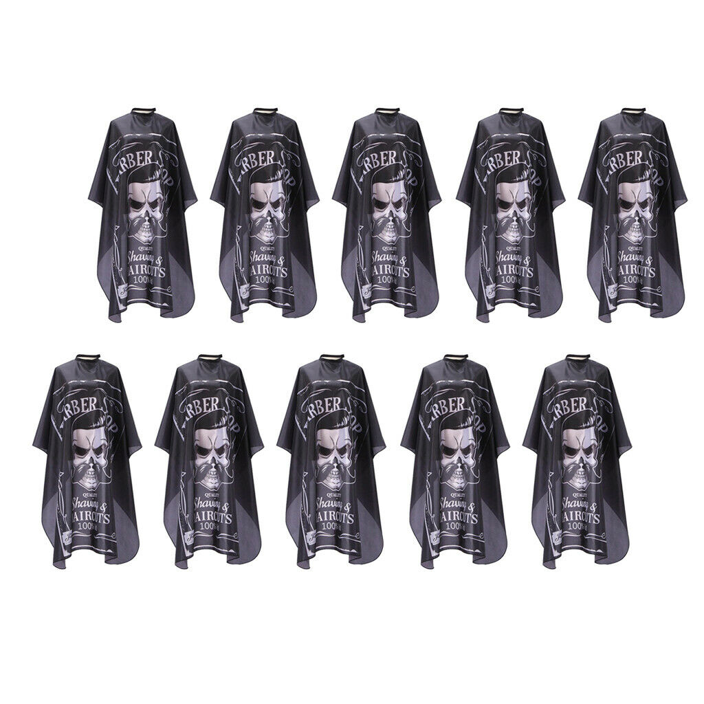 Lots 10x Pro Barber Shop Cape Home Salon Haircutting Gown Patterned Aprons