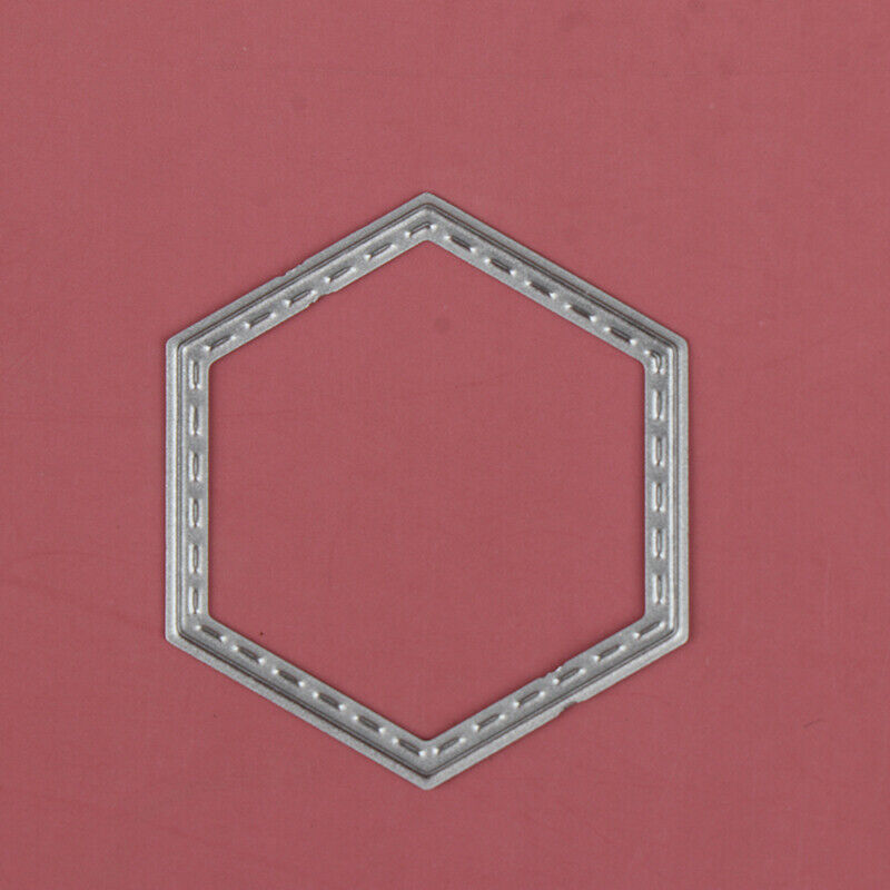 DIY carbon steel die for children DIY embossing die cutting hexagon fra.l8