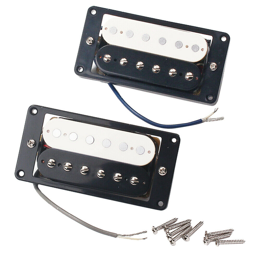2pcs Humbucker Double Coil Pickup for Electric Guitar Parts Black White