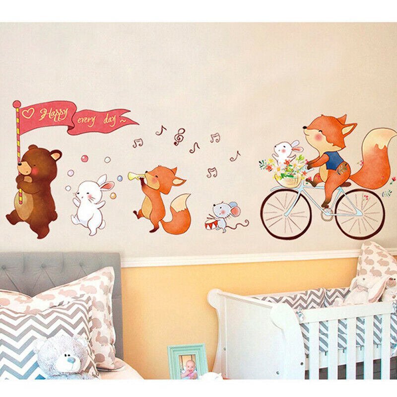 Cute cartoon animal wall stickers baby room kindergarten classroom decora.l8