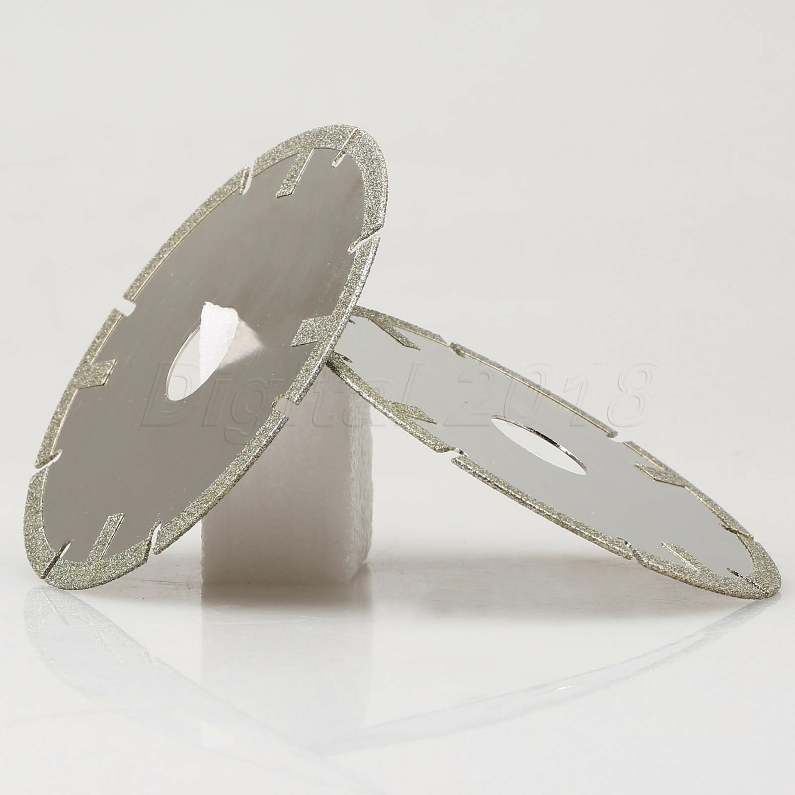 2pcs 4" Diamond Coated Tipped Cut Disc Saw Blade Wheel Rotary Tool Grit 60#