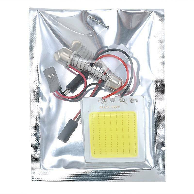 1X New White 48 SMD COB LED T10 4W 12V Car Interior Panel Light Dome Lamp Bulb