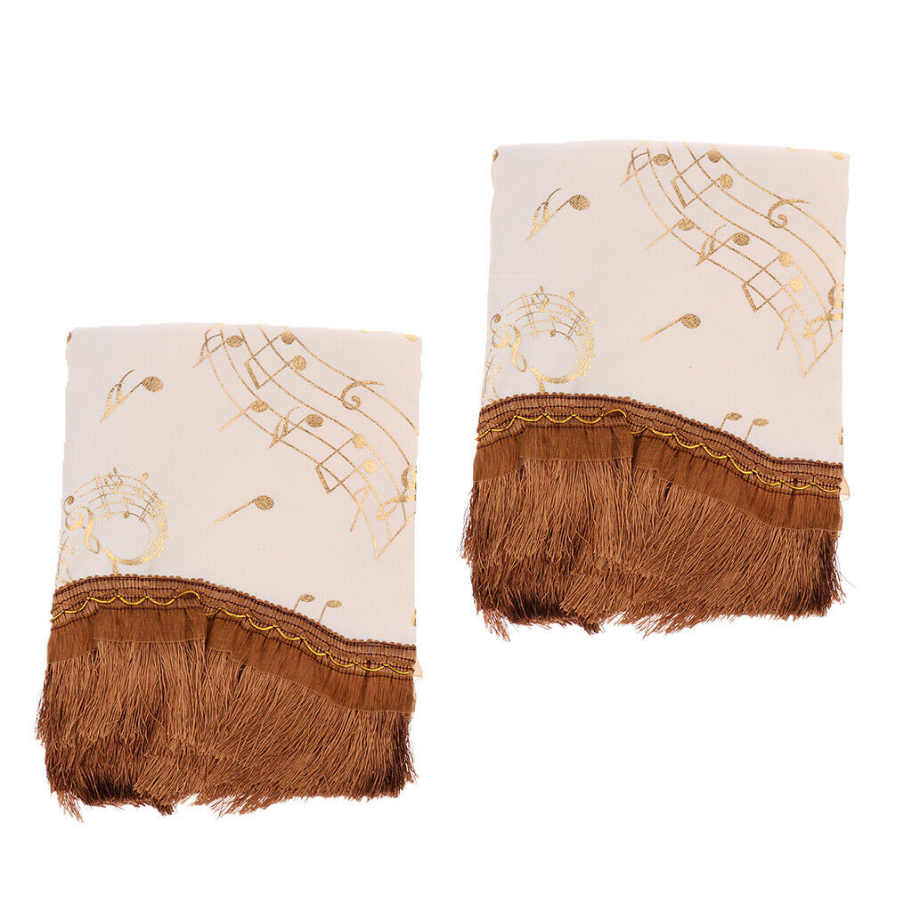 Yellow Piano Half Cover Cloth+Piano Stool Chair Bench Cover for Pianist Gift