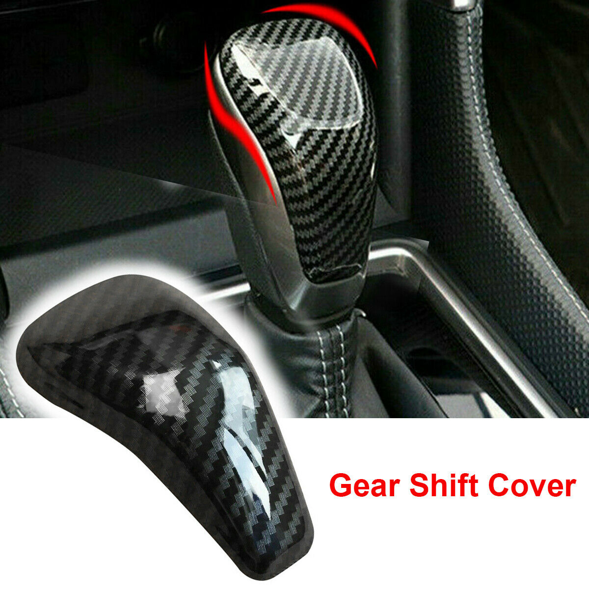 1 Piece Vehicle Gear Shift Lever Knob Cover For 2018-2021 Subaru Crosstrek / XV