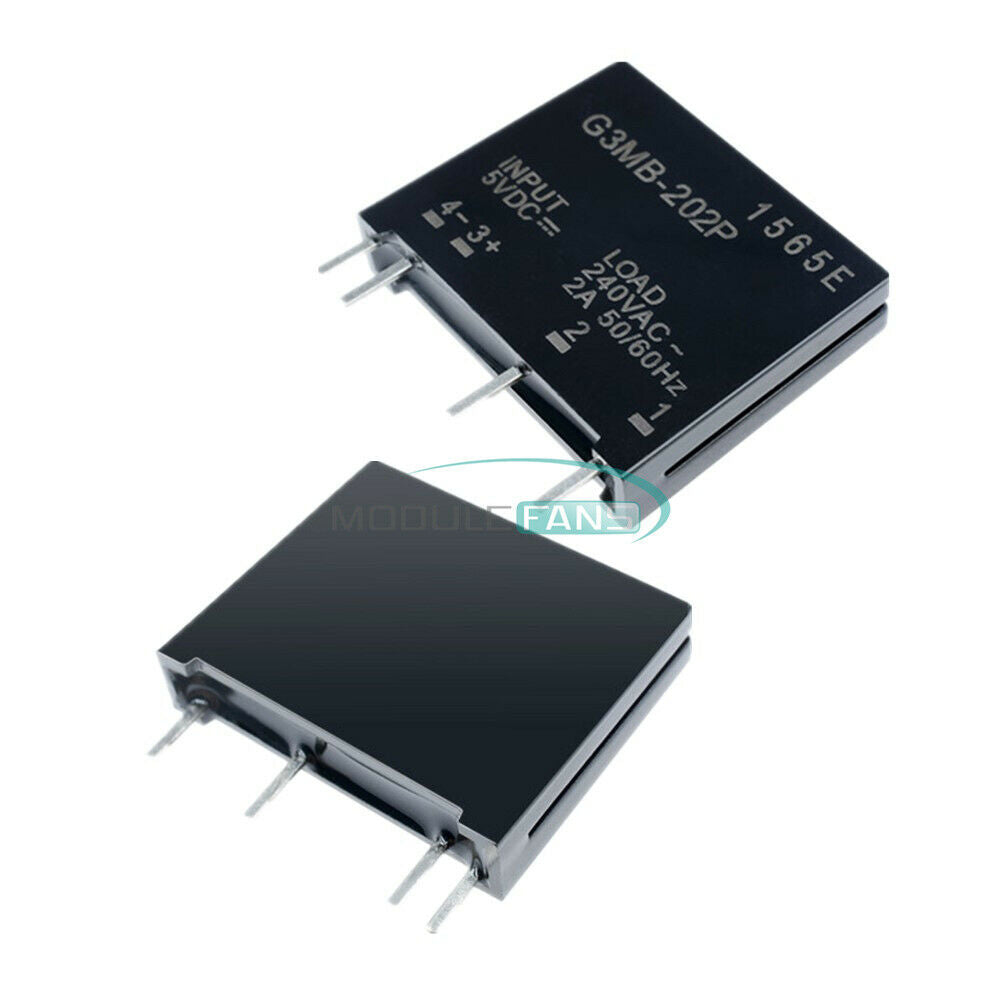 2PCS DC-AC G3MB-202P PCB SSR In 5V DC Out 240V AC 2A Solid State Relay Module