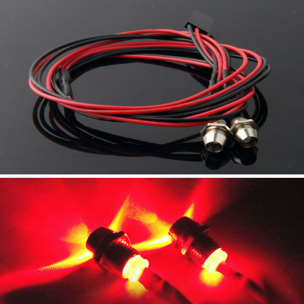 2 red light kit for RC Car 1/5 1/8 1/10 1/12 1/16 HSP