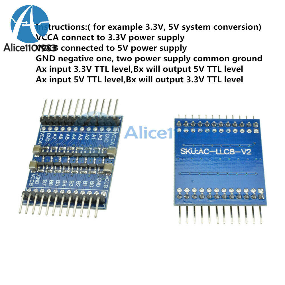 8-Channel IIC UART SPI TTL Logic Level Converter 5V/3.3V Bi-Directional Module