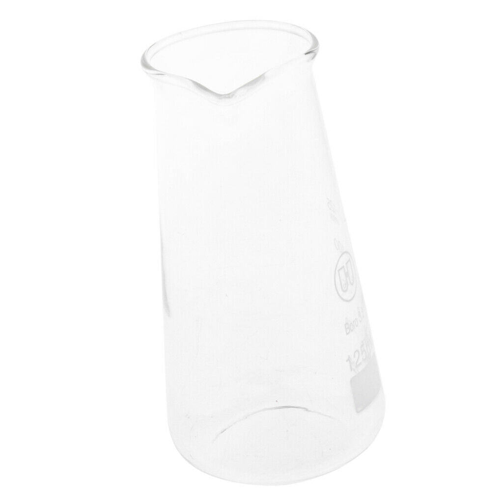 125ml Borosilicate Conical Flask Glass Stopper Lab Glassware