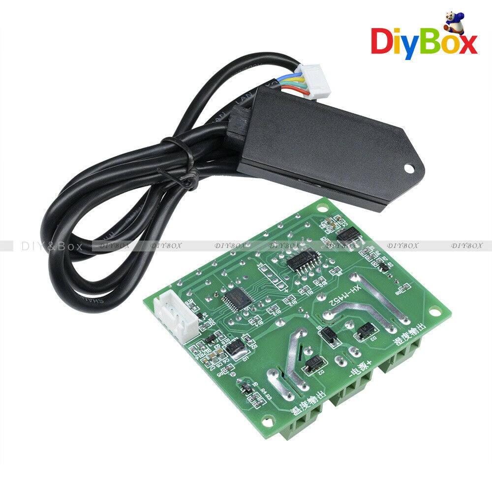 DC 12V XH-M452 Dual LED Display Temperature Humidity Thermostat Control + Probe