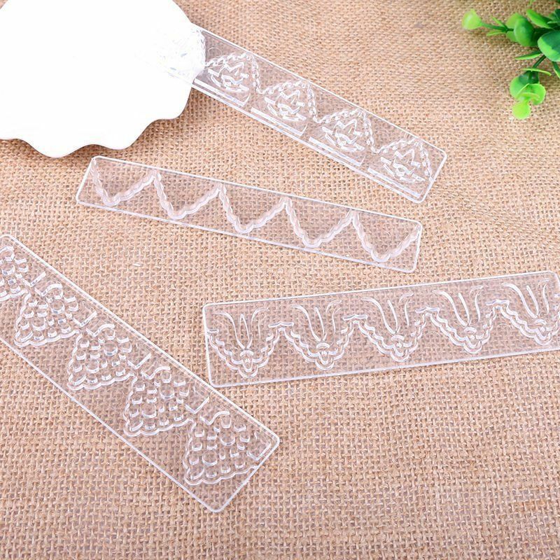 4 Stücke Spitze Form Zucker Fondant Textur Kuchen Dekorieren Backwerkzeu- .l8