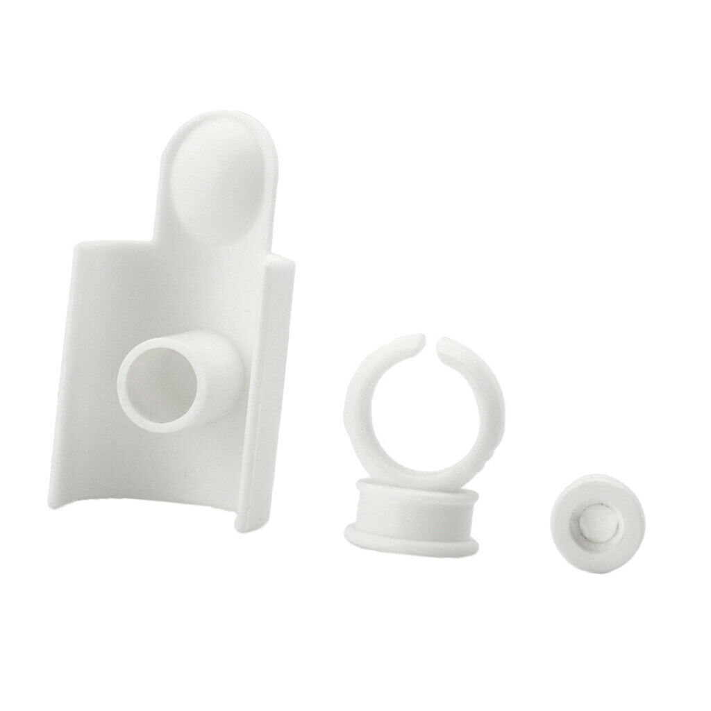 3pcs False Eyelashes Extension Eye Lash Strip Pad Holder Tray Pallet Glue Ring