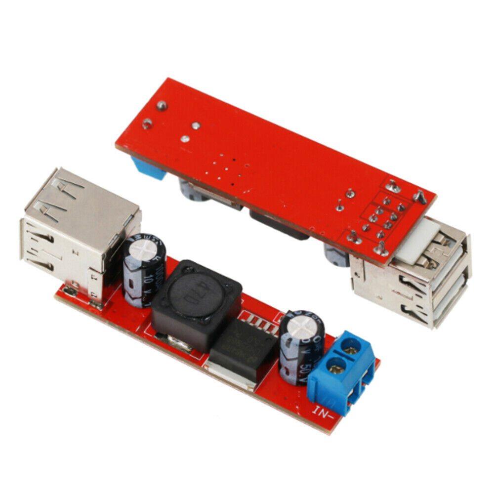 DC 6-40V to 5V 3A Double USB Charge DC-DC Step-down Converter Module For Vehicle