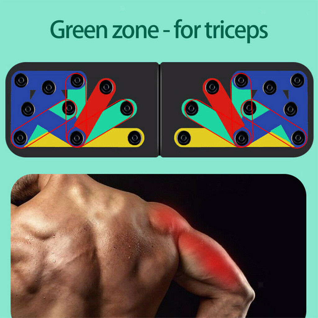 Folding Push Up Board Fitness Body Stand Shoulder Trainer Non-slip Rack Gear