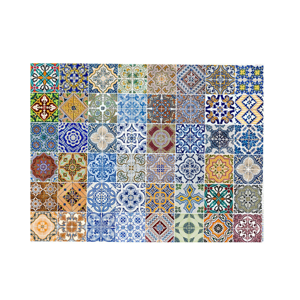 Rectangle Digital Printed Decor Tablecloth  Bohemia Grid