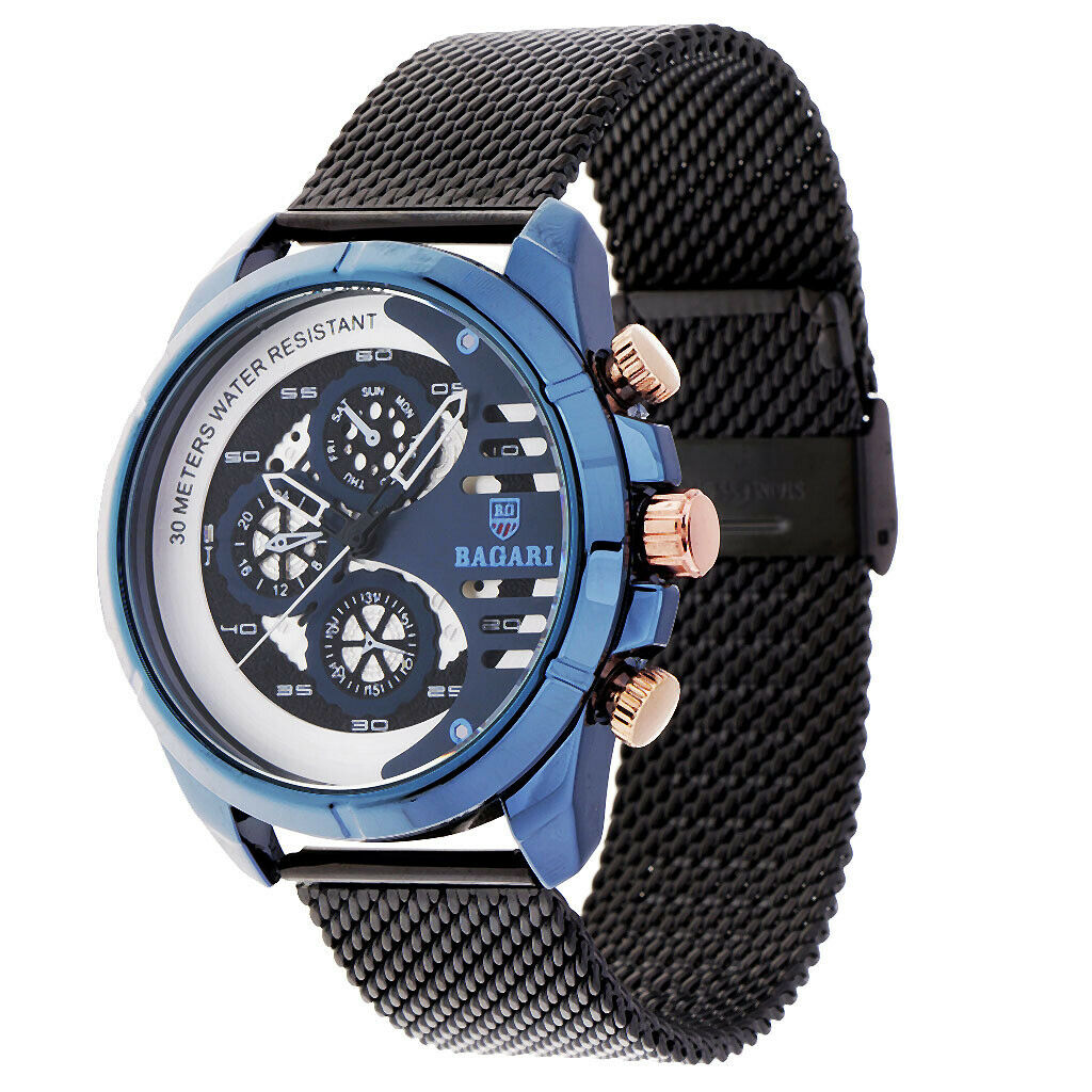 Men's Watch BAGARI Sports Man Watch Quartz Wristwatch Fashion Casual Watch