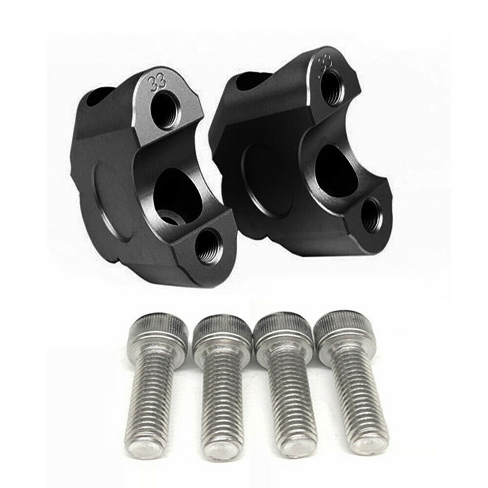 7/8" 22mm CNC Aluminum Handlebar Riser w/ Bolts Fit For Motorcycle Scooter Moped