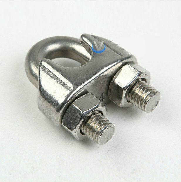 10 Lots  M3 Drop Forged 304 Stainless Steel Wire Rope Clips Reusability
