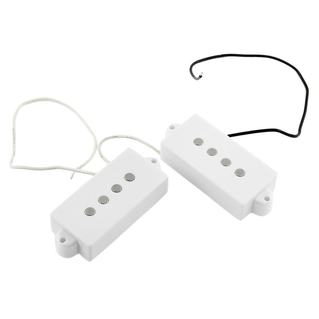 2PCS 4 String Noiseless Pickup Set For Precision P Bass Bridge Pickup Set