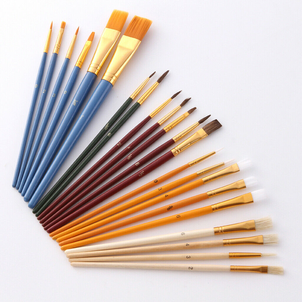 25 Artist Brush Set Acrylic Paint Foam Hairbrush